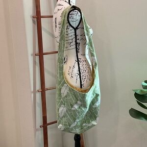 Green Leaf Print Tote Bag